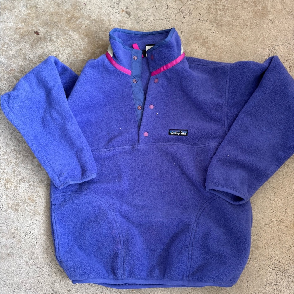 Patagonia Violet Fleece with Pink Trim
